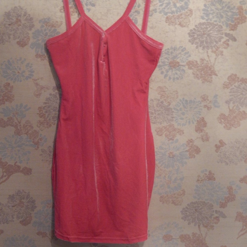 shein hot pink velvet mini dress brand new